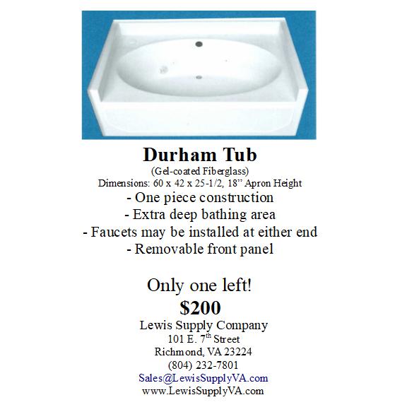 Durham Tub Sale