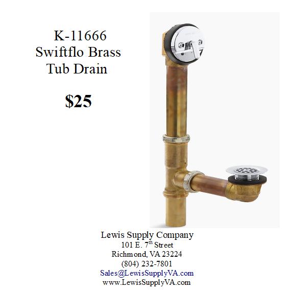 Kohler Brass Tub Drain