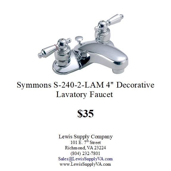 Symmons Deco Lav Faucet Sale