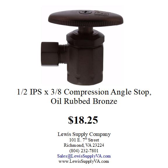 Oiled Bronze Angle Stop